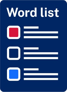 A 'Word list' document.