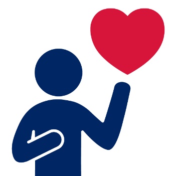 A person pointing to themself and pointing to a heart with their other hand.
